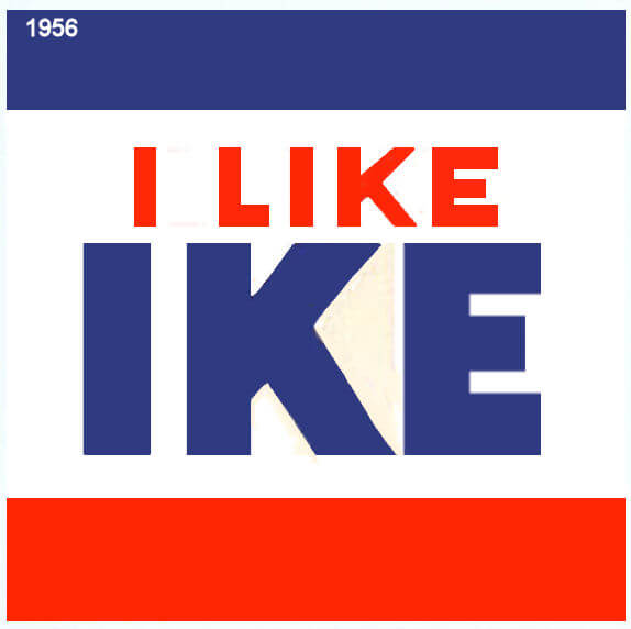 (image for) 1956 I Like Ike Presidential Sticker